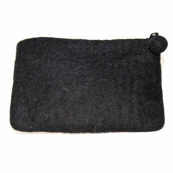 Hand Crafted Felt: White Cat Pouch - Image 3