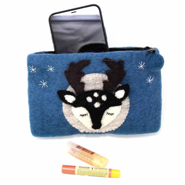 Hand Crafted Felt: Stag Pouch - Image 2