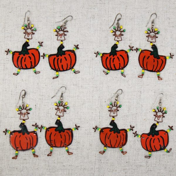 Dancing Girl Pumpkin Earrings - Creative Alternatives - Image 4