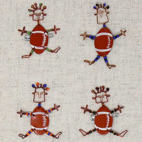 Dancing Girl American Football Pin - Creative Alternatives - Image 4